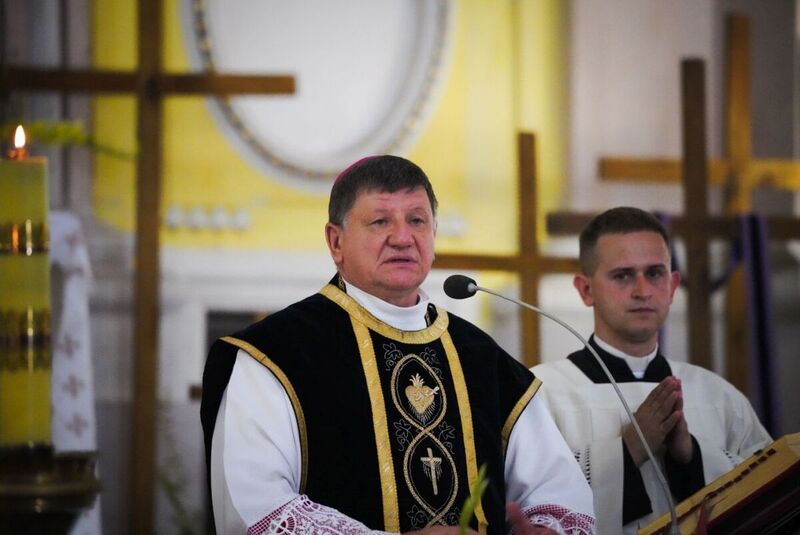 Mass at the Cathedral of St. Apostles Peter and Paul in Lutsk; photo: M. Niegowski (IPN)