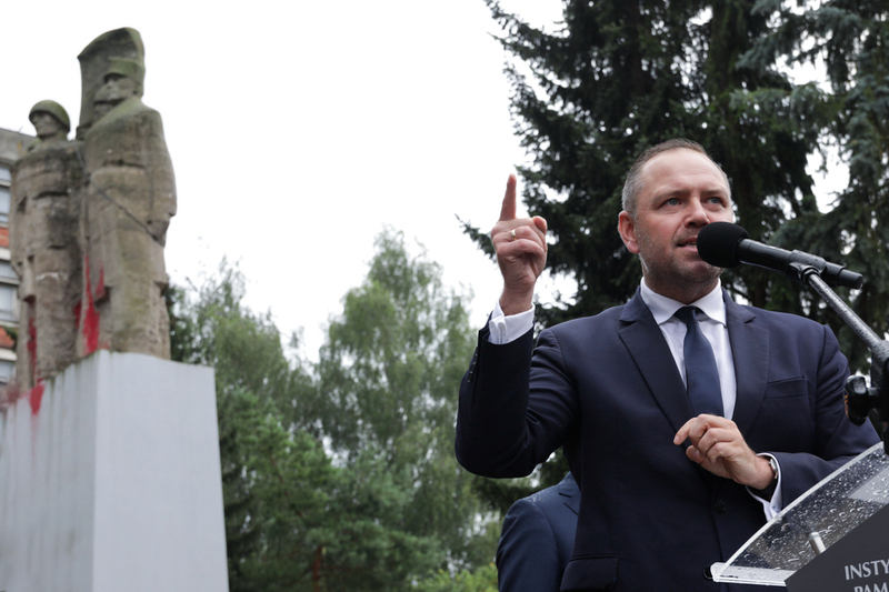 The dismantling of an object of Soviet propaganda, Nowogard, Poland 22 July 2024; photo: M. Bujak (IPN)