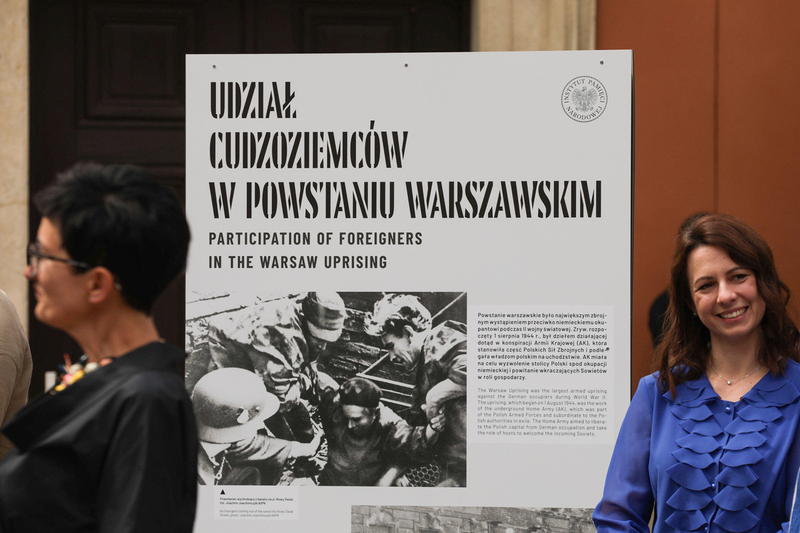 Opening of the exhibition "Foreigners in the Warsaw Uprising" – Warsaw, August 2, 2024. Photo: Mikolaj Bujak (IPN)