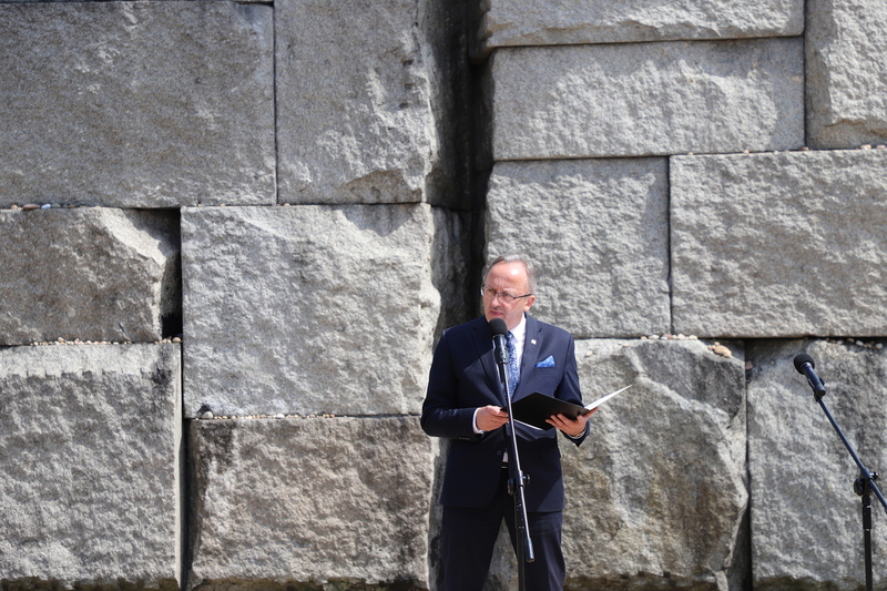 Deputy President of the IPN Karol Polejowski, Ph.D., D.Sc., 81th Anniversary of the Revolt at the Treblinka II Death Camp – 2 August 2024. Photo: Paula Prudziłowicz (IPN)