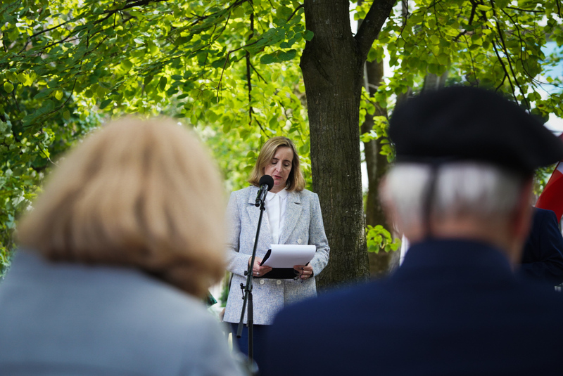 A ceremony at the Canadian-Polish Memorial, Warsaw 6 August 2024 photo: M.Niegowski, IPN