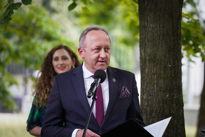 A ceremony at the Canadian-Polish Memorial, Warsaw 6 August 2024 photo: M.Niegowski, IPN