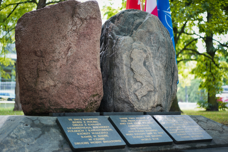 A ceremony at the Canadian-Polish Memorial, Warsaw 6 August 2024 photo: M.Niegowski, IPN