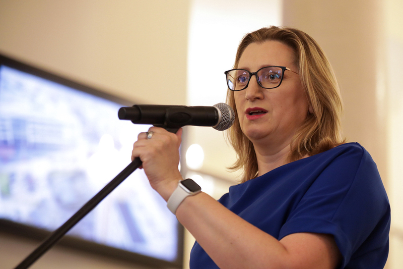 IPN Archive Director Marzena Kruk at the opening of "The Path and Legacy: History of the Moszoro Family" exhibition, Warsaw – 4 September; photo: M. Bujak (IPN)