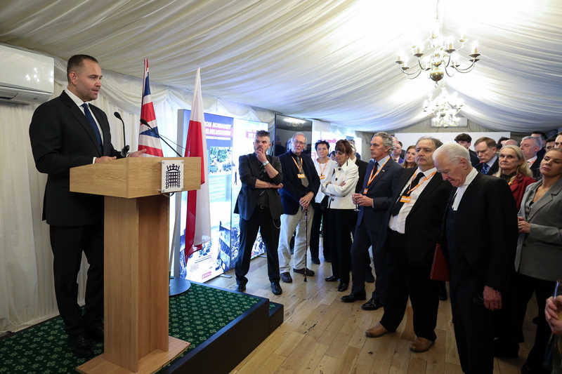 The IPN President Karol Nawrocki Ph.D. speach during the event in London, UK – 7 October 2024; photo: M. Bujak (IPN)