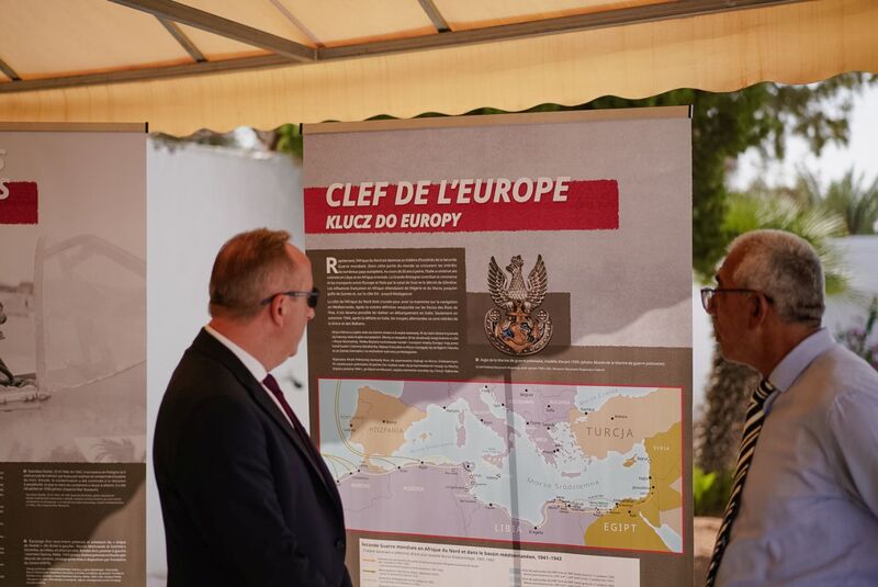 The IPN delegation honored the Polish pilots in Tunisia, 28 October 2024; photo: M. Niegowski (IPN)