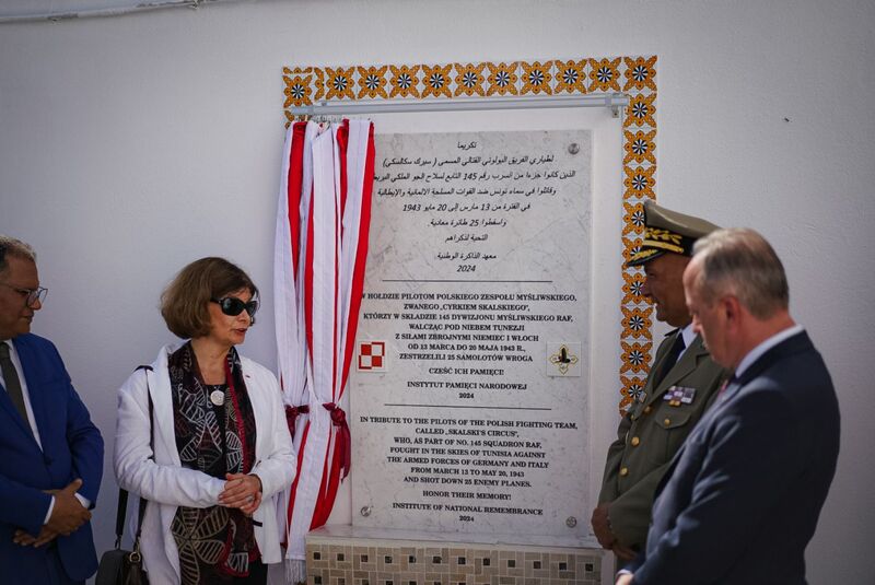 The IPN delegation honored the Polish pilots in Tunisia, 28 October 2024; photo: M. Niegowski (IPN)