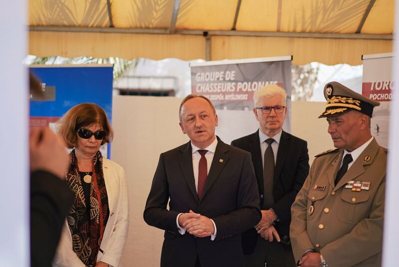 The IPN delegation honored the Polish pilots in Tunisia, 28 October 2024; photo: M. Niegowski (IPN)