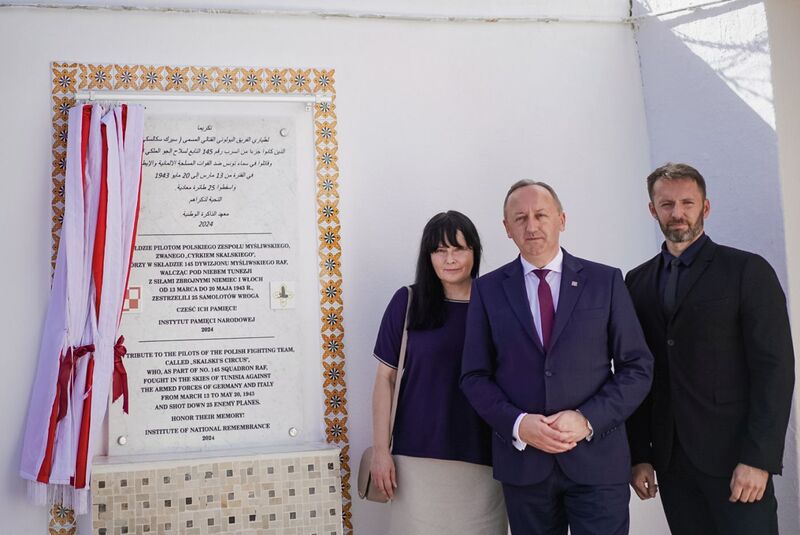The IPN delegation honored the Polish pilots in Tunisia, 28 October 2024; photo: M. Niegowski (IPN)