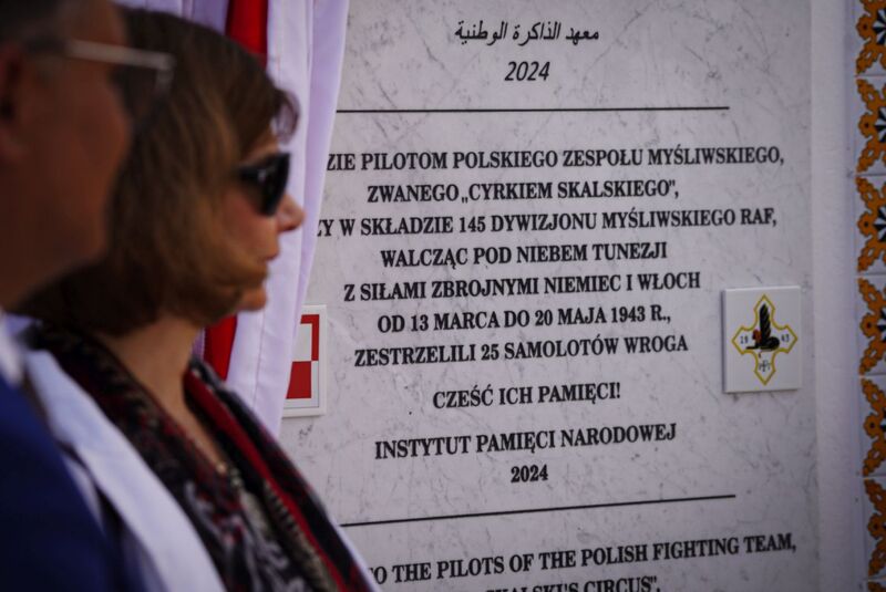 The IPN delegation honored the Polish pilots in Tunisia, 28 October 2024; photo: M. Niegowski (IPN)