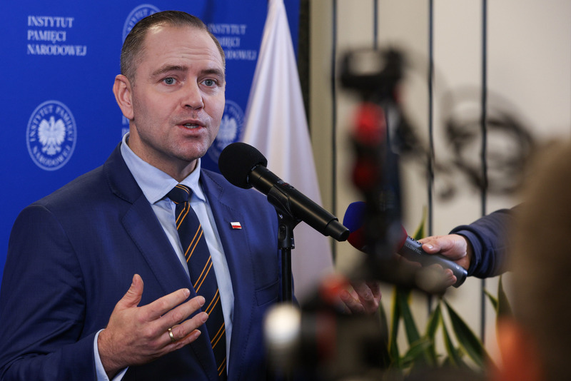 A press conference of the President of the Institute of National Remembrance Karol Nawrocki, Ph.D., Warsaw 27 November 2024; photo: M. Bujak (IPN)
