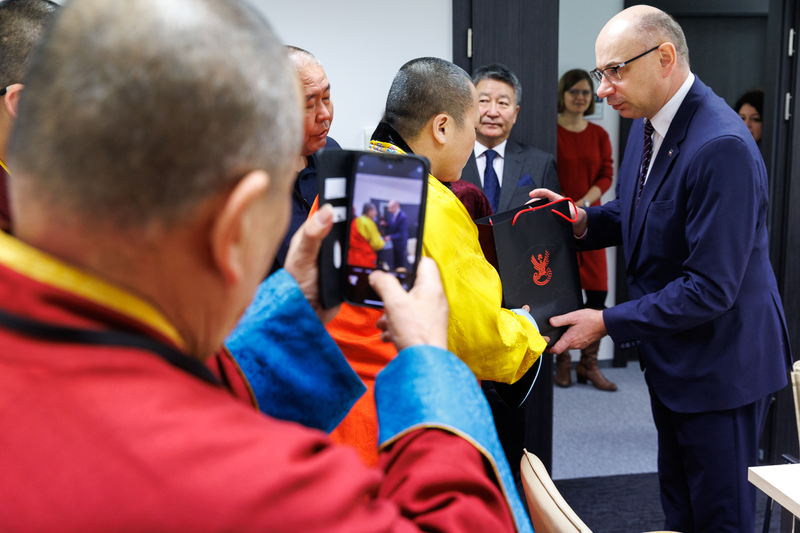 Visit of Mongolia's Supreme Head of Gandan Monastery at the Institute of National Remembrance – 21 January 2025; photo: S. Kasper