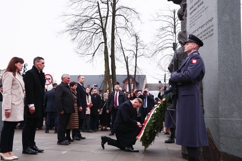 The official unveiling of a new memorial in the town of Ciepielów, southeast of Radom
