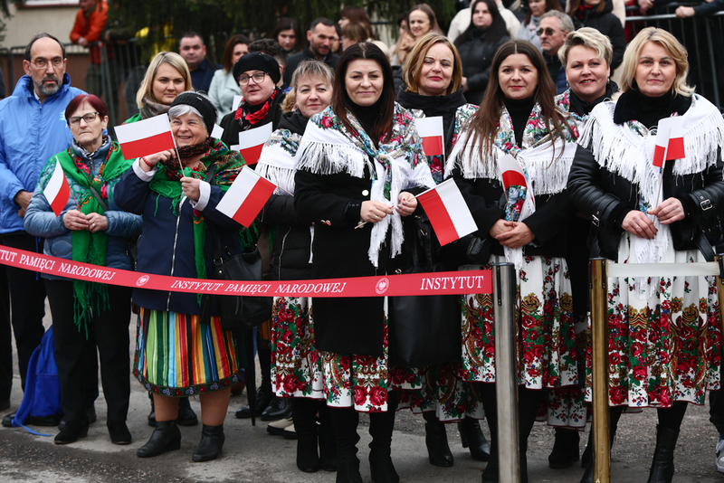 The official unveiling of a new memorial in the town of Ciepielów, southeast of Radom