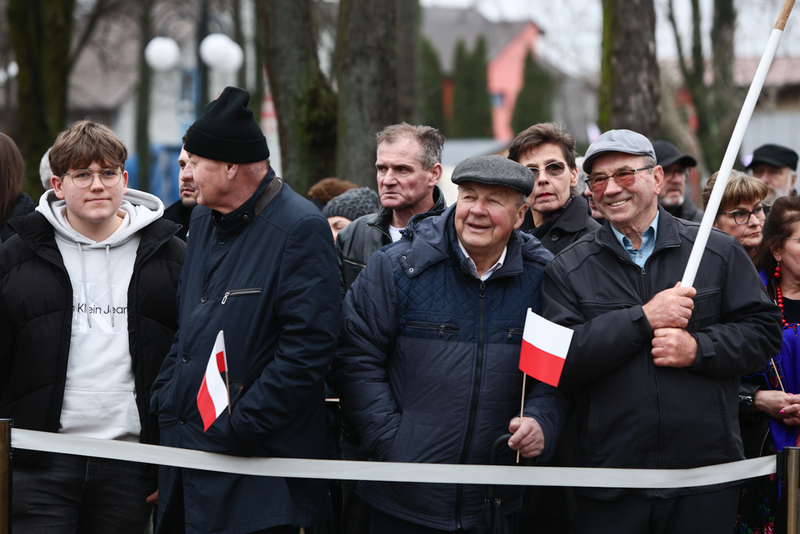 The official unveiling of a new memorial in the town of Ciepielów, southeast of Radom
