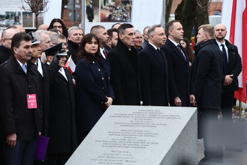 The official unveiling of a new memorial in the town of Ciepielów, southeast of Radom