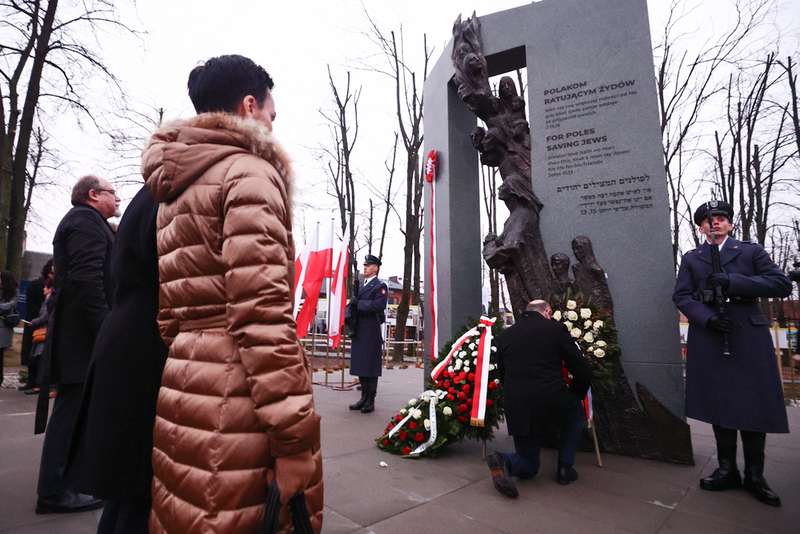 The official unveiling of a new memorial in the town of Ciepielów, southeast of Radom