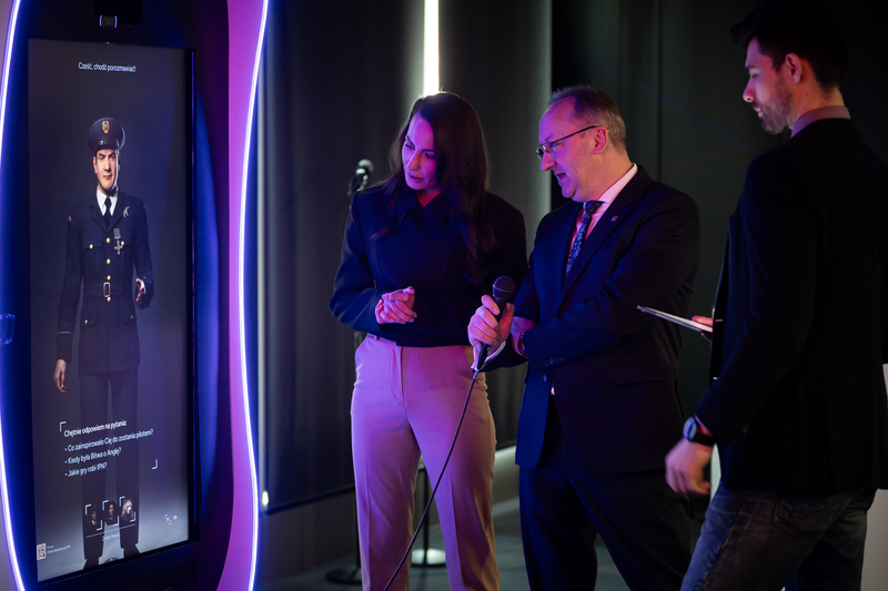 Opening of the latest educational project of the IPN New Technology Division at the Central History Point in Warsaw, 14 April 2025; photo: S. Kasper (IPN)