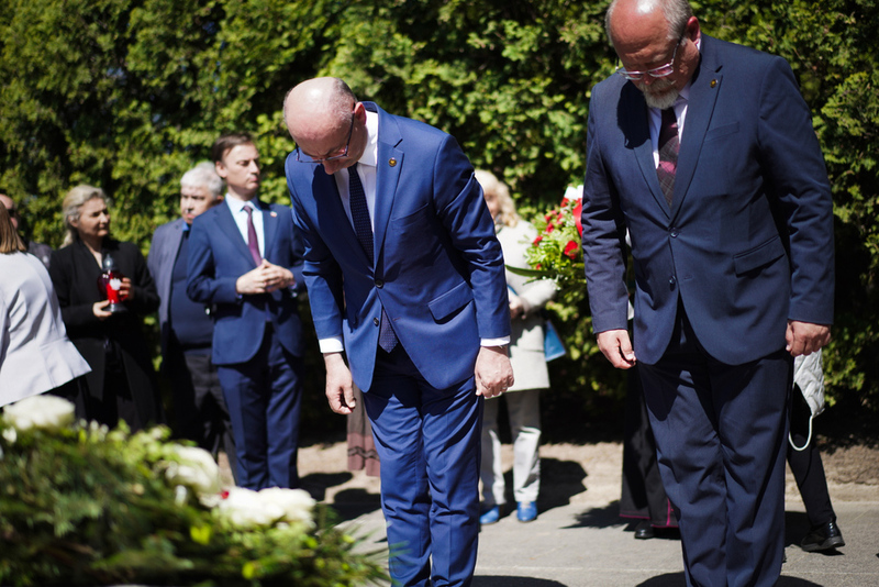Ceremonies on the 80th anniversary of the liberation of prisoners of German concentration camps, Warsaw - 28 April 2025; photo: M. Niegowski (IPN)