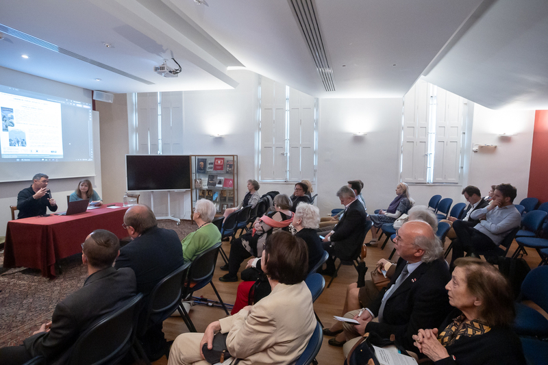 The IPN "Trails of Hope. The Odyssey of Freedom" exhibition was presented in the Polish Library in Paris, 4 June 2025; photo: S. Kasper (IPN)