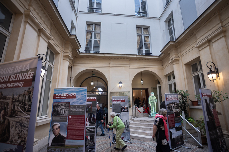 The IPN "Trails of Hope. The Odyssey of Freedom" exhibition was presented in the Polish Library in Paris, 4 June 2025; photo: S. Kasper (IPN)