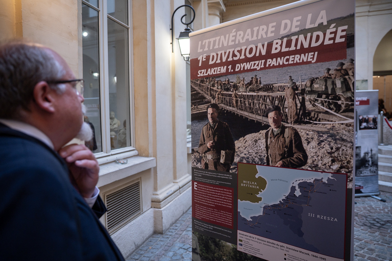 The IPN "Trails of Hope. The Odyssey of Freedom" exhibition was presented in the Polish Library in Paris, 4 June 2025; photo: S. Kasper (IPN)