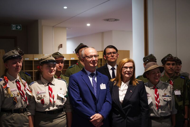 Unveiling of a plaque commemorating Captain Witold Pilecki in the European Parliament, 24 June 2025; photo: M. Niegowski (IPN)