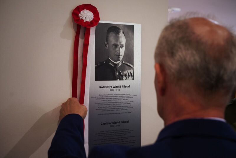 Unveiling of a plaque commemorating Captain Witold Pilecki in the European Parliament, 24 June 2025; photo: M. Niegowski (IPN)