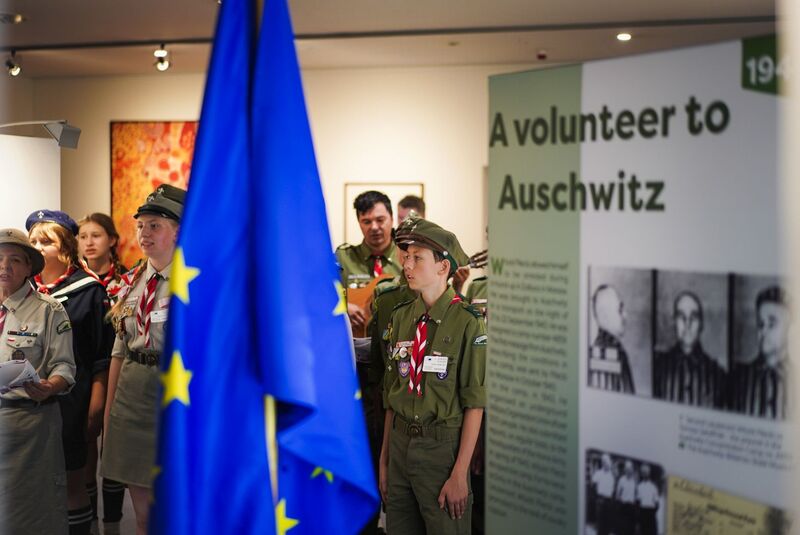 The opening of the IPN exhibition commemorating Captain Witold Pilecki in the European Parliament, 24 June 2025; photo: M. Niegowski (IPN)