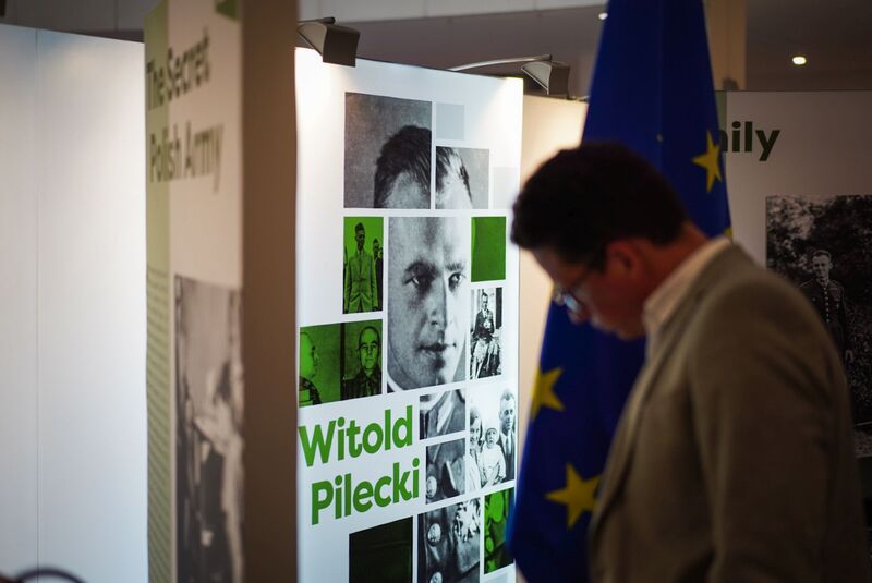 The opening of the IPN exhibition commemorating Captain Witold Pilecki in the European Parliament, 24 June 2025; photo: M. Niegowski (IPN)