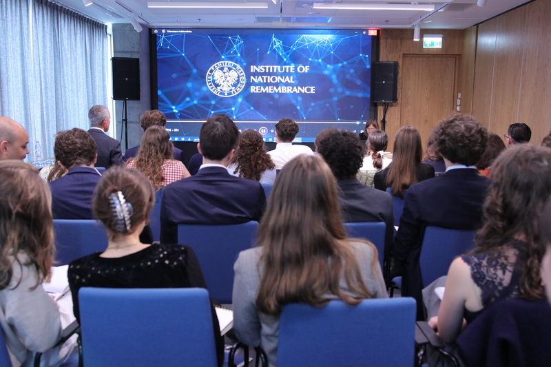 Study visit of the Royal Association Olivaint Conference of Belgium in the IPN Warsaw History Point, 9 July 2025; photo: Agnieszka Szajewska (IPN)