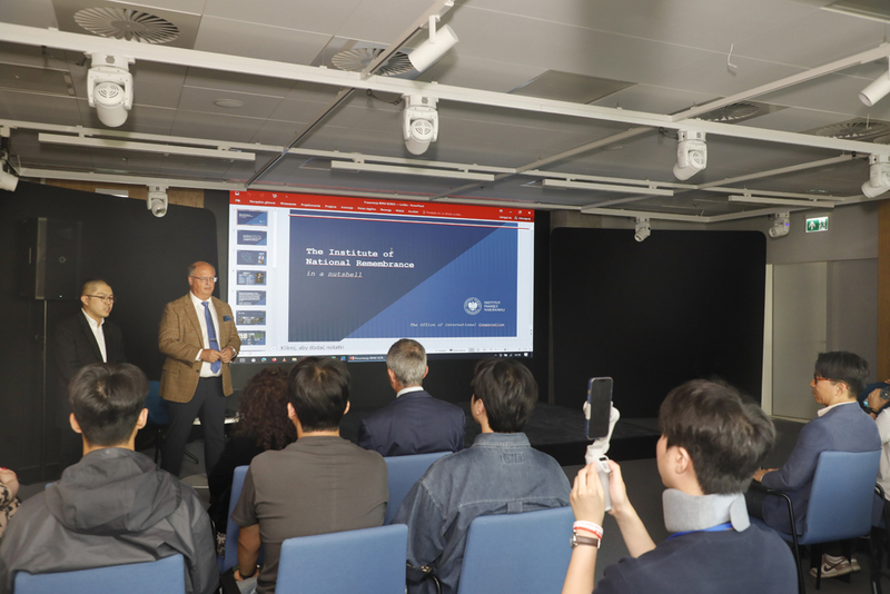 Representatives of the National Institute for Unification Education under the Ministry of Unification of the Republic of Korea visited the Institute of National Remembrance, Warsaw 18 July 2025; photo: Piotr Życieński (IPN)