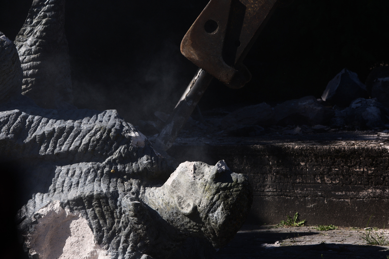Dismantling of a Soviet propaganda monument in Płoty – 18 August 2025; photo: S. Kasper (IPN)