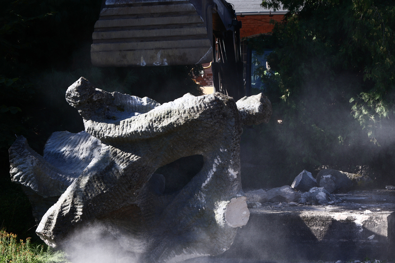 Dismantling of a Soviet propaganda monument in Płoty – 18 August 2025; photo: S. Kasper (IPN)