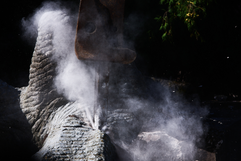 Dismantling of a Soviet propaganda monument in Płoty – 18 August 2025; photo: S. Kasper (IPN)