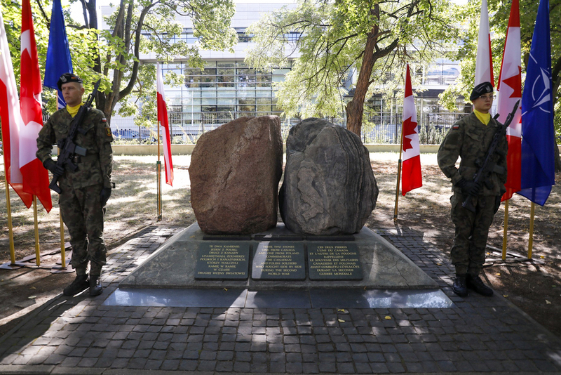 Commemorative ceremonies at the monument to Polish and Canadian Soldiers' Friendship – Warsaw, 27 August 2025; photo: K. Kapłon (IPN)