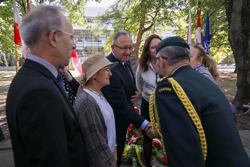 Commemorative ceremonies at the monument to Polish and Canadian Soldiers' Friendship – Warsaw, 27 August 2025; photo: K. Kapłon (IPN)