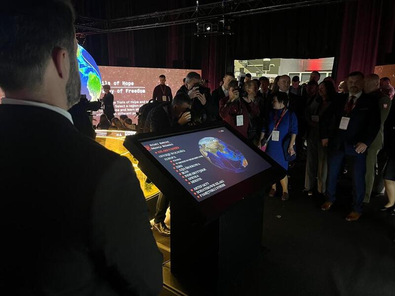 The Institute’s „Trails of Hope. The Odyssey of Freedom” exhibition was presented as part of the Congress of National Future, 15 September 2025, Łódź; photo: Sławek Kasper (IPN)