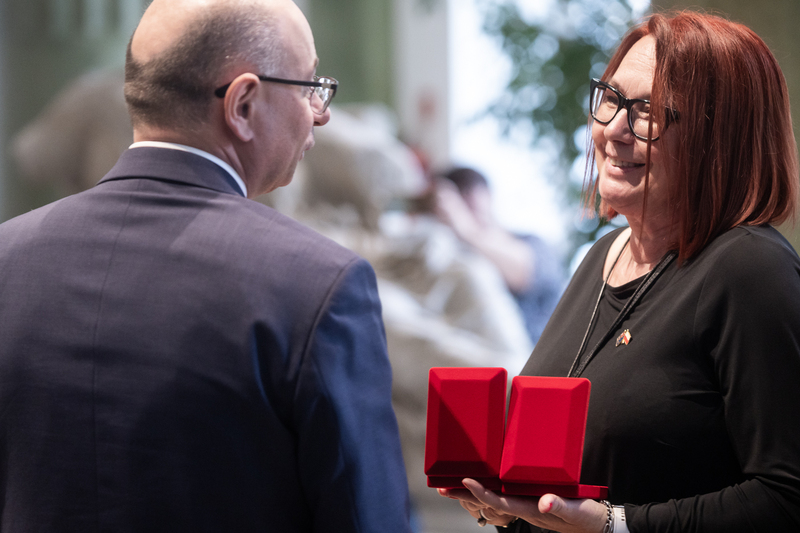 The ceremonial decoration of the laureates of the "Ambassador of Polish History” award, Warsaw 22 October 2025; photo: Sławek Kasper (IPN)