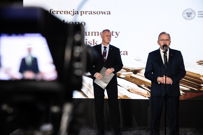 The IPN press conference to announce finding of original documents produced between 1945 and 1990 by the Intelligence of the Border Protection Forces; Warsaw. 18 November 2025; photo: S Kasper (IPN)