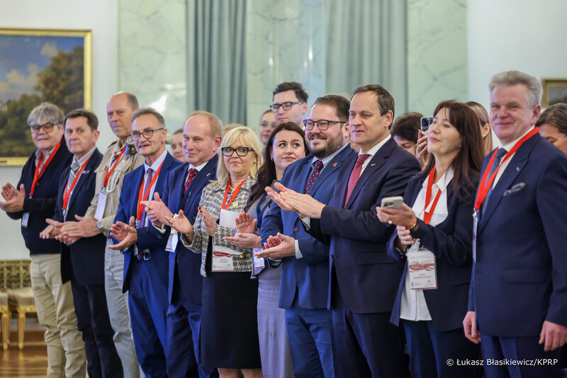The Institute’s “Trails of Hope. The Odyssey of Freedom” flagship project was presented as part of the meeting with global representatives of the Polish community; photo: Lukasz Błasikiewicz KPRM