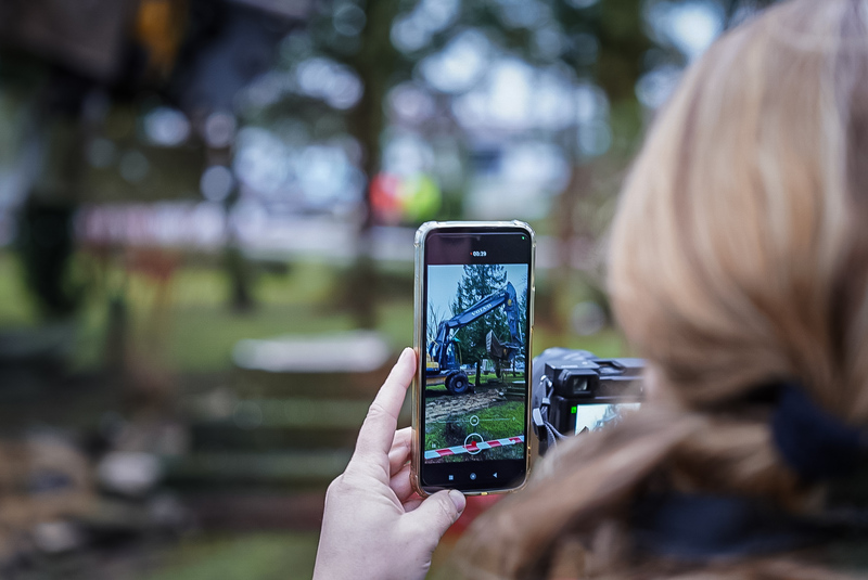 Dismantling of a Soviet propaganda object in Maszewo, Poland, 10 December 2025; photo: M. Niegowski (IPN)