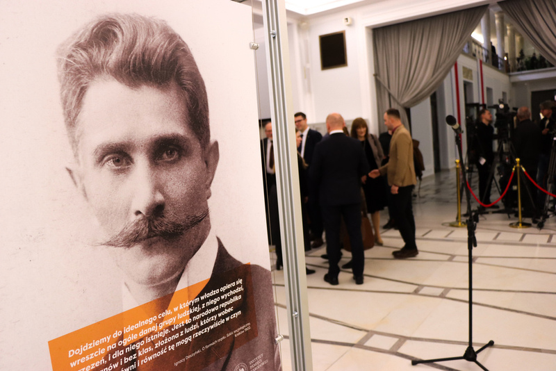 The presentation of an IPN exhibition dedicated to Ignacy Daszyński in the Polish Parliament, 8 January 2026, photo: Dariusz Skrzyniarz (IPN)