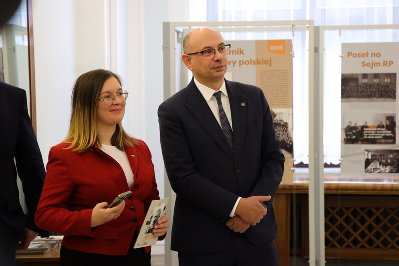The presentation of an IPN exhibition dedicated to Ignacy Daszyński in the Polish Parliament, 8 January 2026, photo: Dariusz Skrzyniarz (IPN)