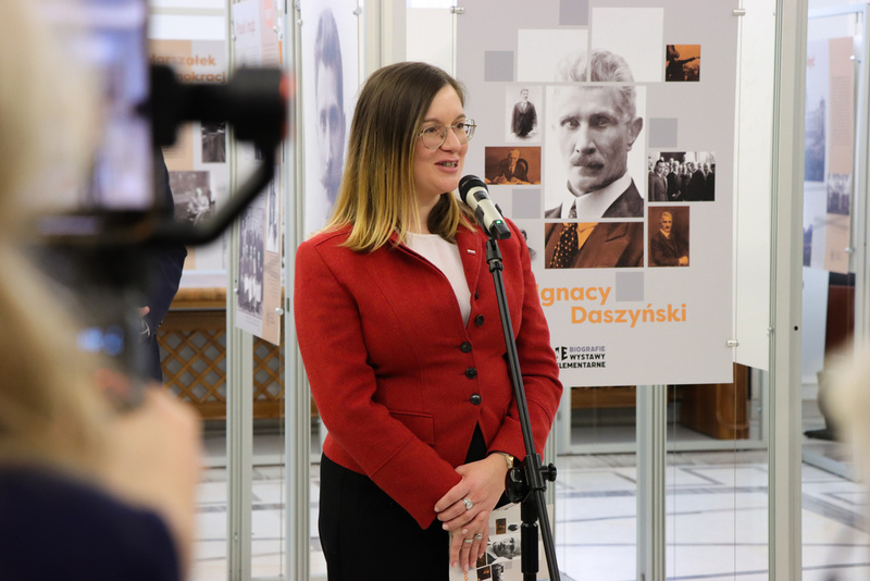 The presentation of an IPN exhibition dedicated to Ignacy Daszyński in the Polish Parliament, 8 January 2026, photo: Dariusz Skrzyniarz (IPN)