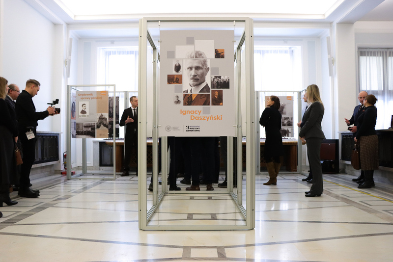 The presentation of an IPN exhibition dedicated to Ignacy Daszyński in the Polish Parliament, 8 January 2026, photo: Dariusz Skrzyniarz (IPN)