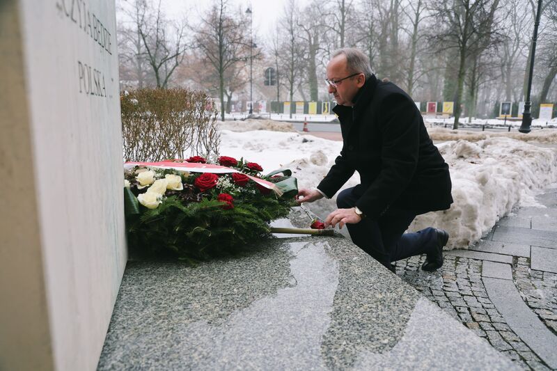 We honoured the memory of Prime Minister Jan Olszewski; Photo: Dariusz Skrzyniarz (IPN)