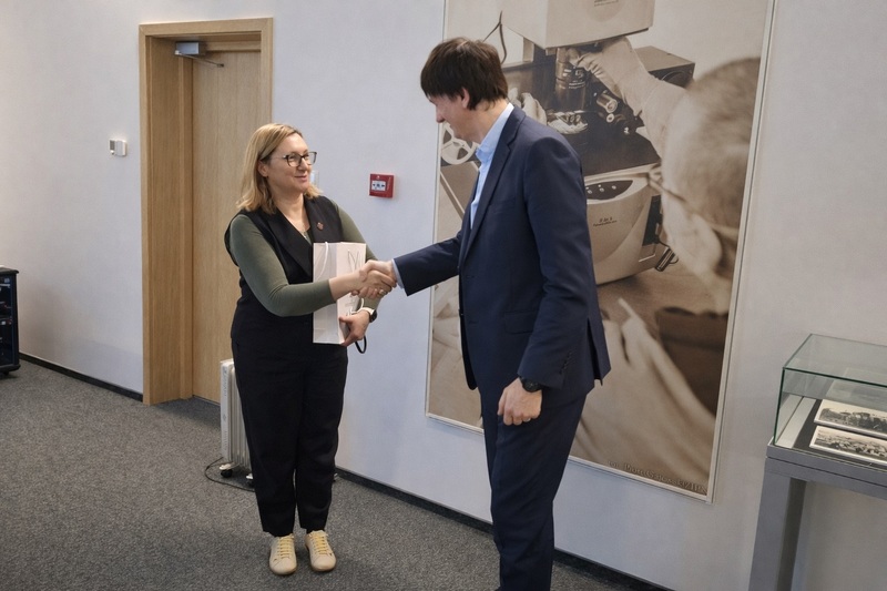 The delegation from Lithuania visit at the IPN Archive on Kłobucka Street in Warsaw; photo: Sławomir Bardski