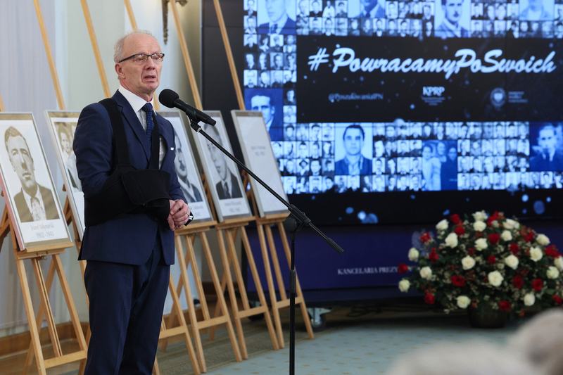 The ceremony of handing out identification notes to family members of 16 victims of totalitarian regimes - Warsaw, 26 February 2026; photo: S. Kasper (IPN)
