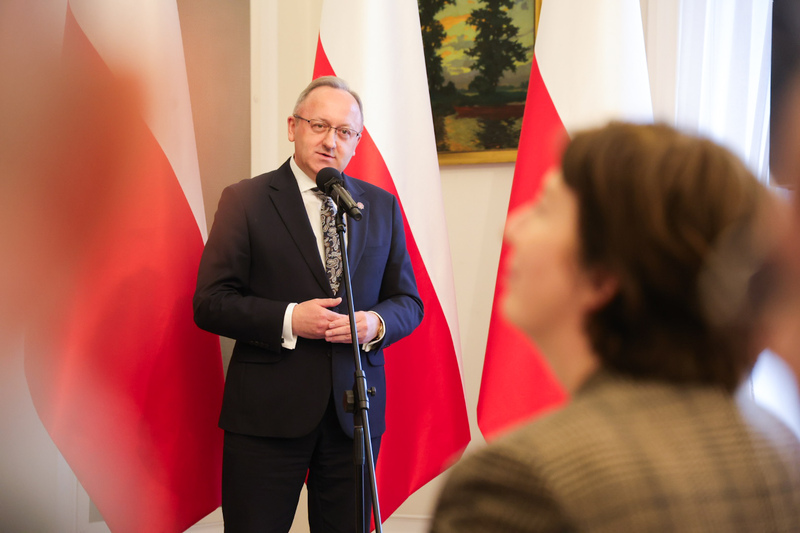 A commemorative ceremony dedicated to Sergiusz Piasecki - a writer and publicist, officer of Polish intelligence, and soldier of the Home Army at the Belweder Palace in Warsaw, photo: Dariusz Skrzyniarz (IPN)